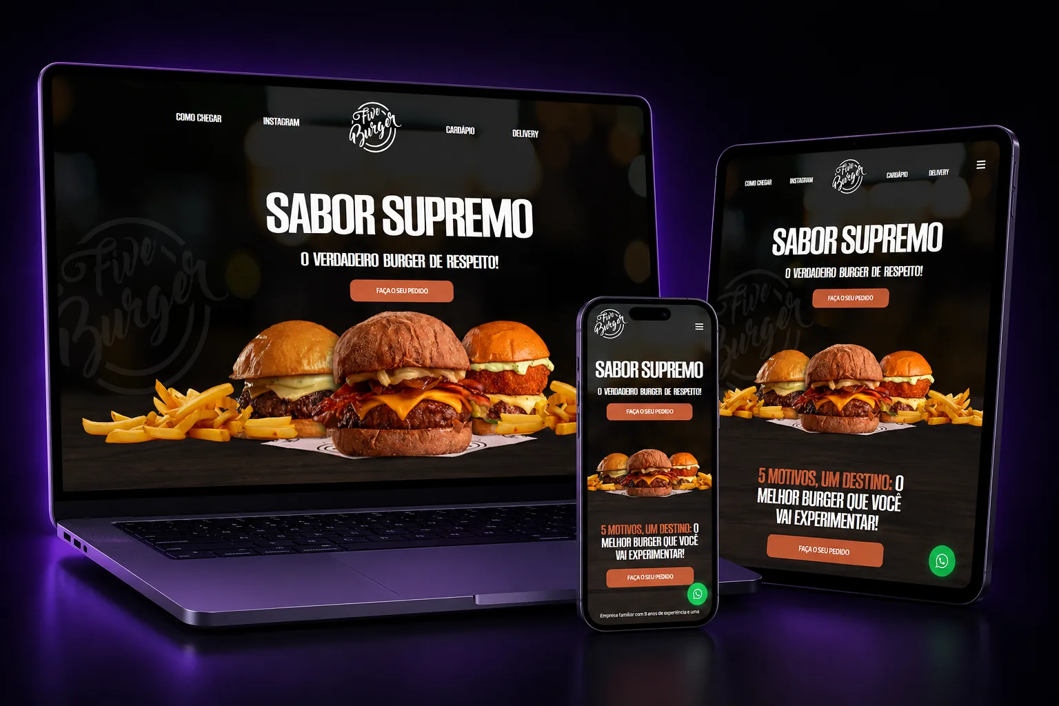 Five Burger — Verdadeiro burger de respeito